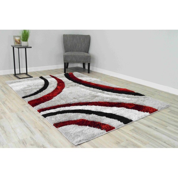 Modern Fluffy Plush Shag Shaggy Rug Hand Carved Thick Soft