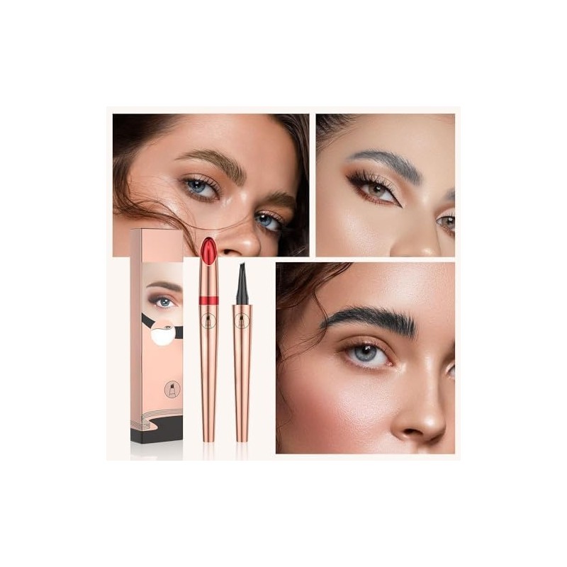 Lápiz de Cejas Microblading 2 Piezas, Punta Horquilla 2026, Pluma