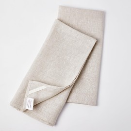 INYOWAKI 100% Pure Flax Linen Kitchen Hand Towels Set of 2 - Quick Dry Extra Soft 20 x 27 Inch Tea Dish Towels - Handcrafted with Hanging Loop - (Linen)