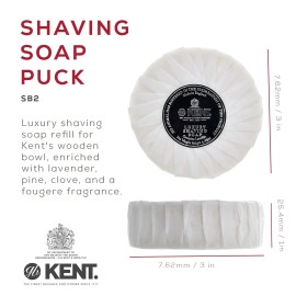 Kent SB2 Shaving Soap Puck Refill for Men for Shaving Soap Bowl Use with Shaving