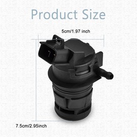 deemars Windshield Washer Pump Replacement OEM#85330-60190, 85330-AE010 with Grommet, Windshield Wiper Pump Compatible with Toyota Lexus Mazda Honda, Standard Windshield Washer Fluid Pump