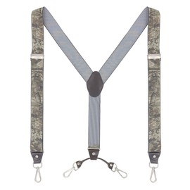 Men's Suspender with Swivel Hooks and Adjustable Braces, Suitable for Heay Duty, Big and Tall, Black, Camouflage, One Size
