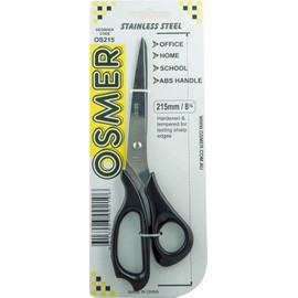 Osmer OS215 All Purpose Economy Scissor, 215 mm Length, Black/Silver