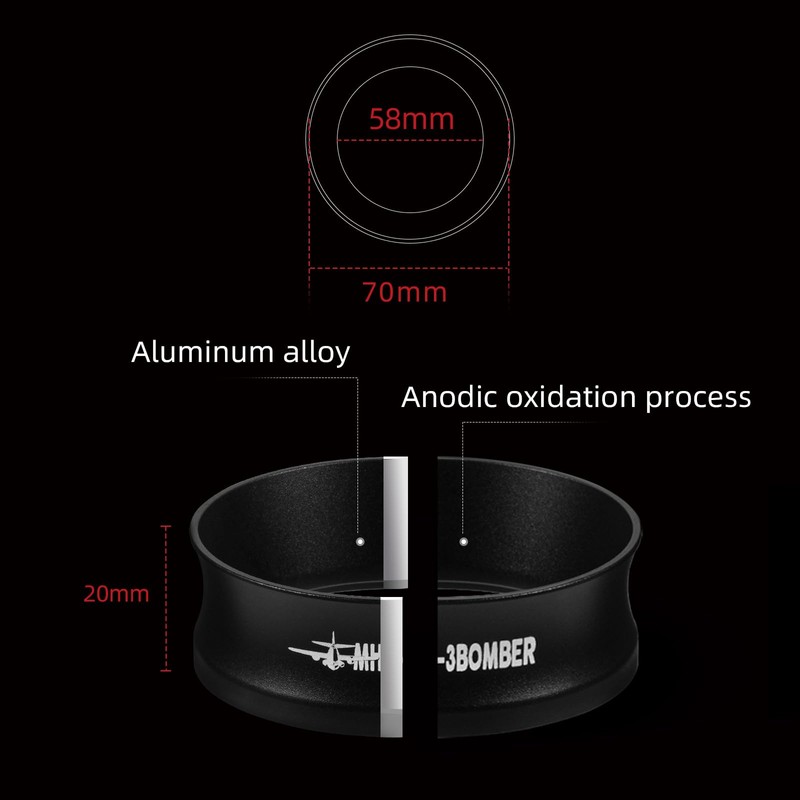 MHW-3BOMBER 58mm Espresso Dosing Funnel Magnetic Coffee Dosing Ring Portafilter
