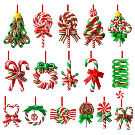 Christmas Ornaments Christmas Tree Ornaments Set of 16 Candy Tree Bell Ornaments Decoration Home Decor Cute Gift Rope
