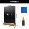 8 Pack 6x8 Inch Small Chalkboard Signs with Stand,Double-Sided Tabletop