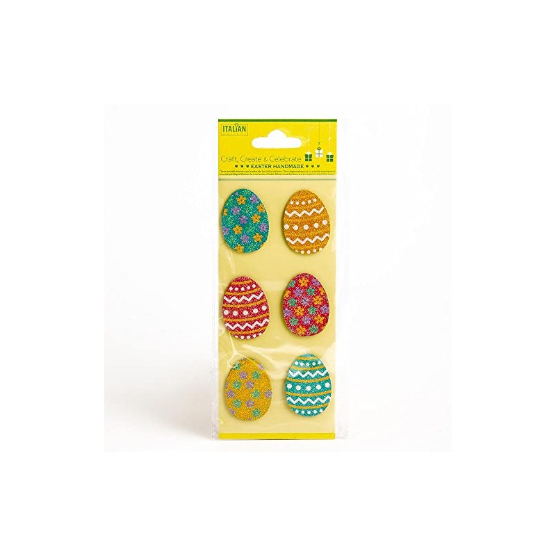 Italian Options - Easter Crafts - Bright Coloured Glitter Eggs