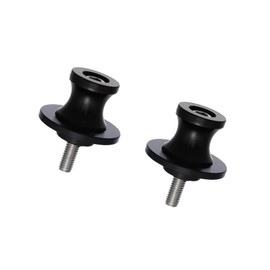 PARSLUCK 2 Pcs 6mm Metal Motorcycle Swing Arm Spool Rear Stand Swing Arm Spool Sliders Black Stable