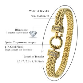 ATFOR Gold Bracelets - Trendy, Waterproof, Multi-Length 14k Gold Bracelets For Women - Fashion 8'