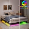 SHOANED Queen Size Bed Frame with LED, 7 Inch Metal