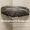 Shower Caddy Corner,Suction Cup Shower Caddy with Hooks,No Drilling Rustproof