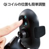Elecom W-QC06BK Wireless Charger, Qi Charger, 5W, 7.5 W, 10