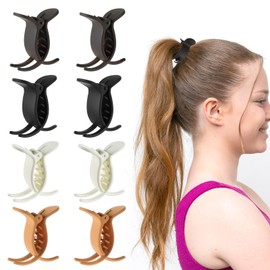 8PCS Matte Ponytail Claw Clip, Claw Clips for Women, Ponytail Clip for Women Thick and Thin Long or Short Hair