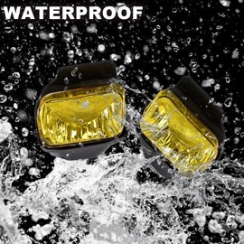 DOTCOM Fog Lights,Compatible with Chevy Silverado 2003-2007/Avalanche 2002-2006 without Body Cladding,Driving Bumper Lamp Yellow Lens w/H10 Bulbs