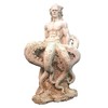 21 in. Octoman Nautical Male Mermaid Distressed Antique White Beach