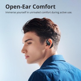 Tronsmart OpenFly 2 Pro Bluetooth 5.3 Kopfhörer mit offenem Ohr, 12 mm biologische Membran, 10 Stunden Spielzeit, IPX6 wasserdicht, 4 Mikrofon-IA-Rauschunterdrückung, sichere Passform für die