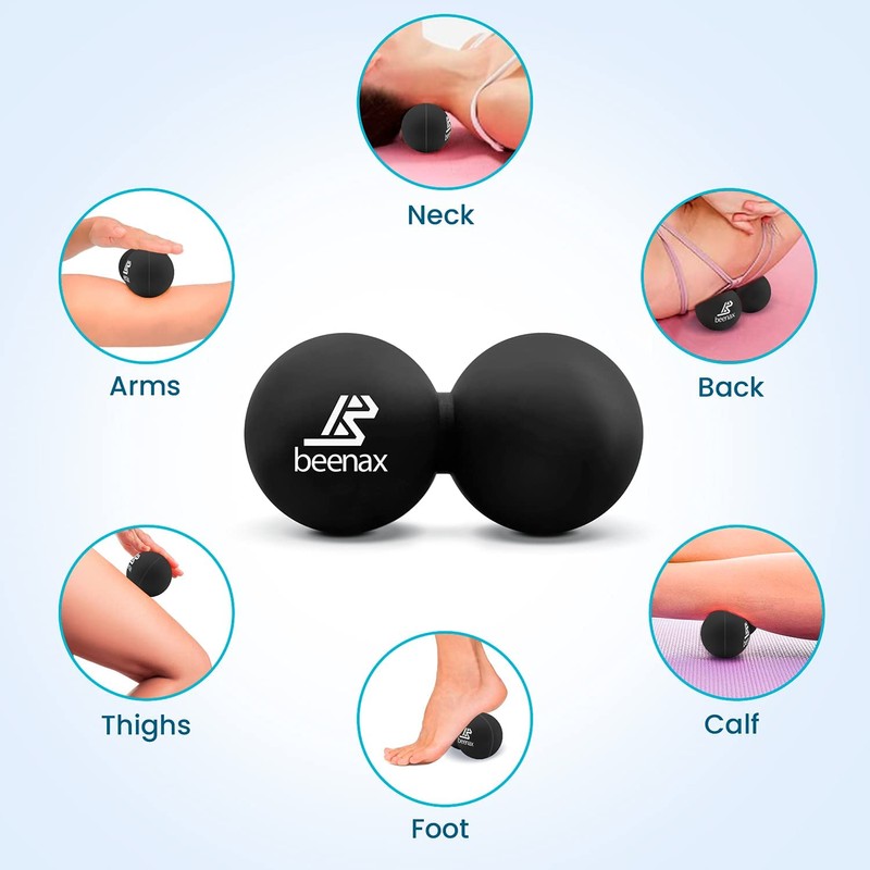 Beenax Peanut Massage Ball - Double Lacrosse Ball - Perfect