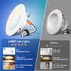 LVWIT LED Recessed Light 4Inch, 5CCT Can Lighting with White