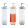 DOERDO 3Pcs Silicone Squeeze Bottles with Lid for Sauce Condiment