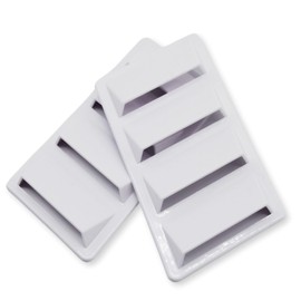 calm wish Dummy Duct Hood Aero Parts Sameera Fender Air Intake Car Custom Dress Up White 2 Pcs Universal