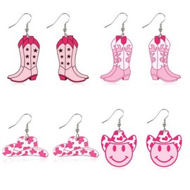 CowWomen Earrings for Women Rodeo Earrings Western CowWomen Hat Earrings Western Country Earrings CowWomen Earrings Boho Western Outfits Shirts Accessories for Womens