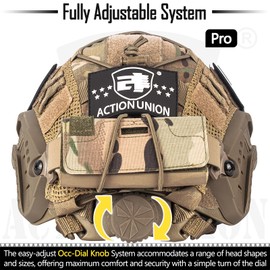 ACTIONUNION Airsoft Fast Helmet Pro Set PJ Type Tactical Paintball Helmet (Tan Set)