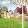 Rain Chain Bird Cage Set 8.5Ft, Not Rust Wrought Iron