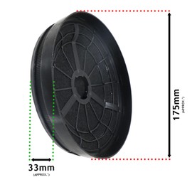 SPARES2GO Active Carbon Odour Filter for Lamona LAM2300 LAM2501 LAM2502 LAM2550 LAM2575 LAM2700 Cooker Hood/Vent Extractor (Pack of 2)