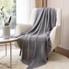 CREVENT Farmhouse Waffle Knit Throw Blanket for Couch Sofa Chair