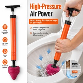 High Pressure Air Plunger for Drain Cleaning – Ergonomic Toilet & Sink Unclogger Tool for Home Plumbing Use