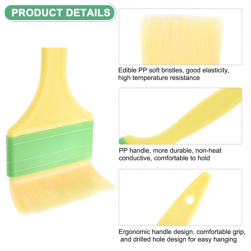 M METERXITY 2-Pack Pastry Brush, Soft Basting Baking BBQ Oil