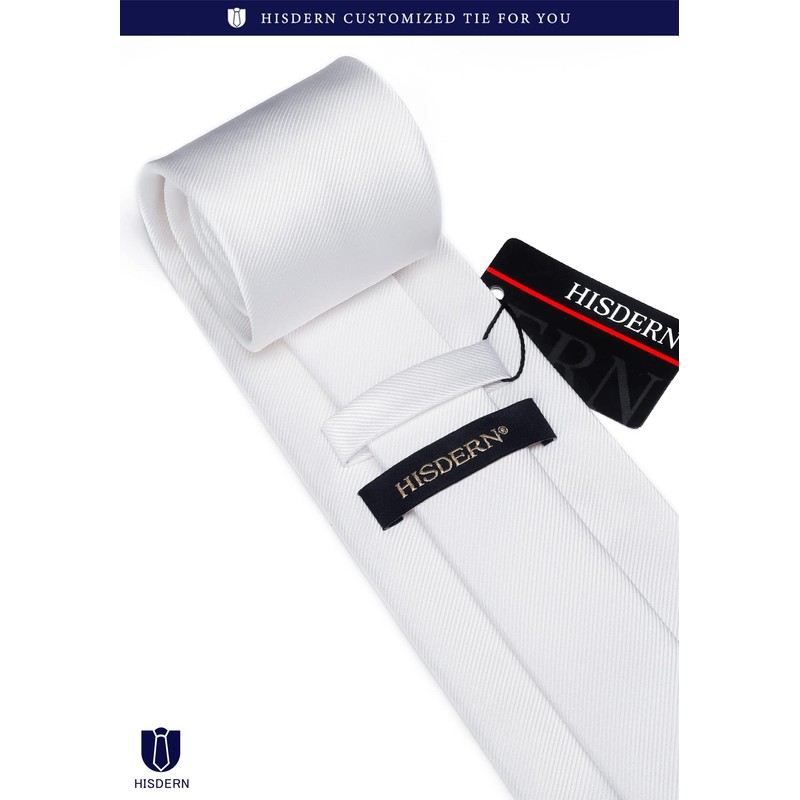Hisden TL-03S Plain Shiny Necktie Chief Set, Men's, Formal Business,
