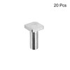 sourcing map Square Head Bolt, 20pcs M6x16mm Fully Thread Carbon