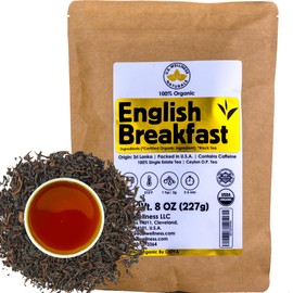 English Breakfast Tea | ORGANIC Ceylon OP grade loose leaf black tea | CRISP, RICH & AROMATIC | 110+ Cups | 100% Idulgashinna SINGLE Estate Tea