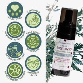 Peak Scents Gentle Organic Facial Cleanser - Natural Face Wash with Rose Phyto³ - Hydrating Gentle Cleanser, Ideal for Women - All Natural, Organic Face Wash - Sulfate Free Foam Wash (5 oz)