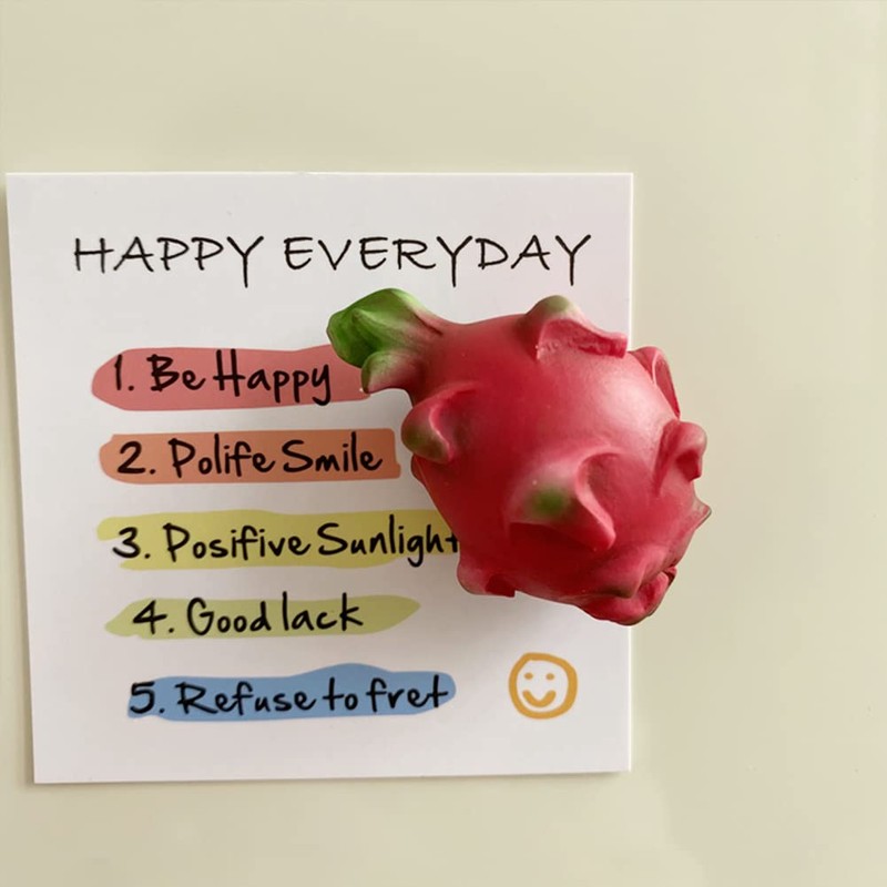 5 PCS Fruit Refrigerator Magnets, Durian Pitaya Banana Avocado Pineapple
