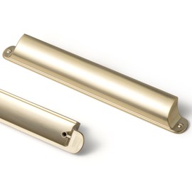 Goo-Ki 6 Pack Champagne Brozne Cabinet Cup Pulls Bin Drawer Pull 7.56"(192mm) c-c Kitchen Hardware,Modern Zinc Alloy Bar Cup Handles for Cupboard Wardrobe Bathroom,9628UBR-192