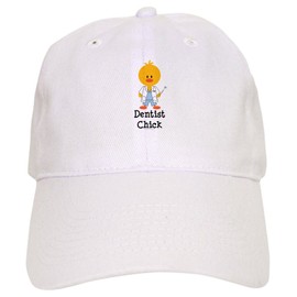 CafePress Dentist Chick Cap Unique Adjustable Baseball Hat White