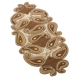 Fennco Styles Holiday Hand Beaded Paisley Table Runner - 16"x35"