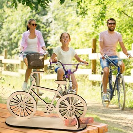 HOLDLEAF Bicycle Money Gift Wood, Original Birthday Wood, Money Gift Cyclist, Sign, Guest Book for Family Friend Colleague