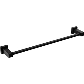 Delta Faucet Velum 18-Inch Single Towel Bar, Black Bathroom Towel Holder, Wall Mounted Towel Rack, Towel Hanger, Matte Black IAO20818-BL