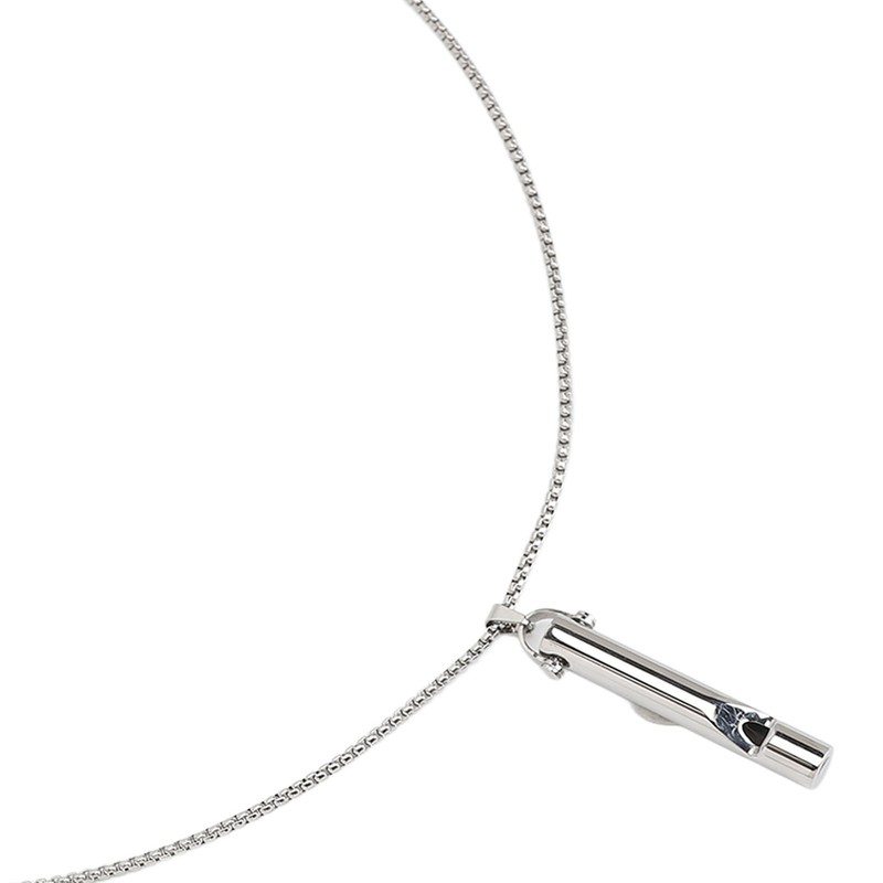 Whistle Pedant Necklace Reduce Anxiety Cylindrical Deep Breathing Stress Relief