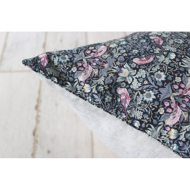 DDintex FLORET LONDON Throw Pillow Case Strawberry Thief Gray 45x45cm