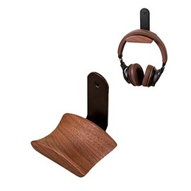 Headphone Hook Holder Hanger Mount,Headset Stand Hook Wall Mount Walnut Wood Headphone HolderÂ for Audio,Studio &PC GamingÂ Headphones (walnut)