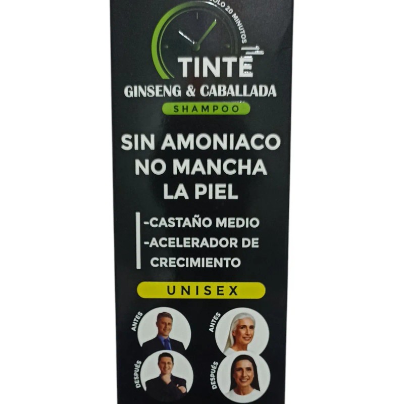 Shampoo Tinte Ginseng Caballada Acelerador Color Castaño