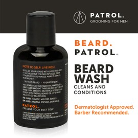 Beard Patrol Beard Wash Cleanser and Conditioner in One Softens With All Natural Oils - Sulfate-Free, Paraben-Free