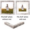 6x6 Picture Frames, Display Photos 4x4 with Mat or 6x6