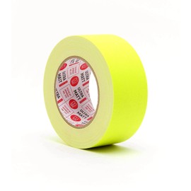 DGTAPE 2 inch x 30 ya Yellow Fluorescent Gaffer Tape. UV + Green NEON (UMF50/25/Y 2in x 30yard)