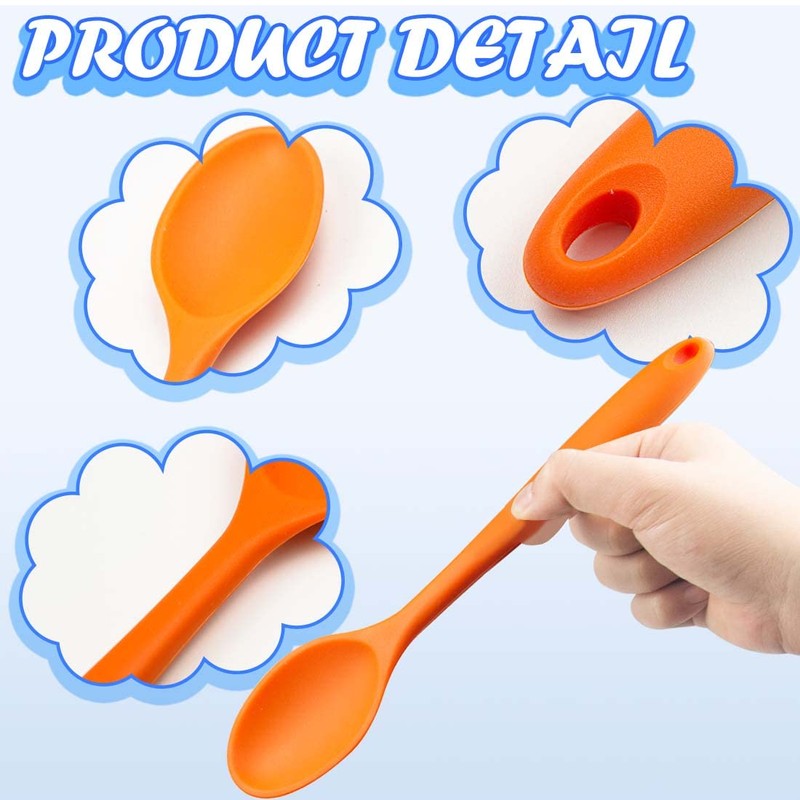 4Pcs Silicone Basting Serving Spoon Silicone Nonstick Mixing Spoon Silicone