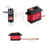 ZOSKAY Servo High Torque Metal Gear Standard Digital Servo 25KG/0.13S